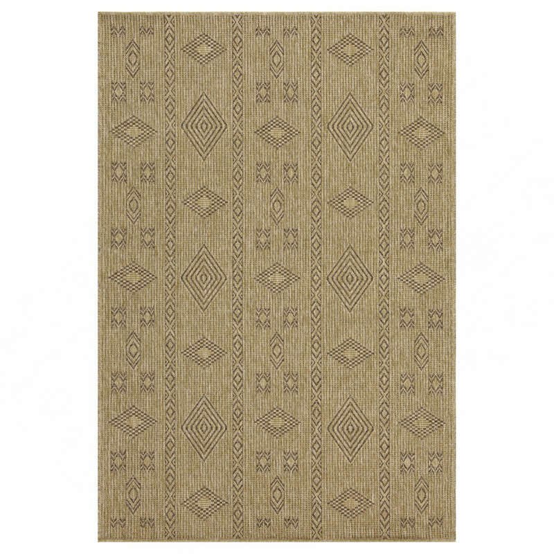 Jute / Mocha 7 pi. 10 po X 10 pi 3 po Tapis intérieur / extérieur, Rectangle 7 pi 10 po x 10 pi 3 po