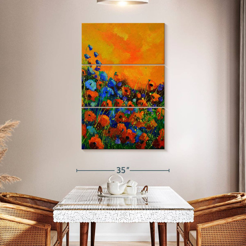 Harnek Sunset Poppies, 50" H x 32" W