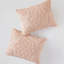 Couvre-lit en chenille de coton rosé