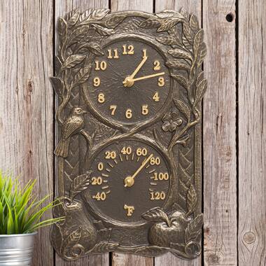 Cardinal Indoor Outdoor Wall Clock & Thermometer – Whitehall Products