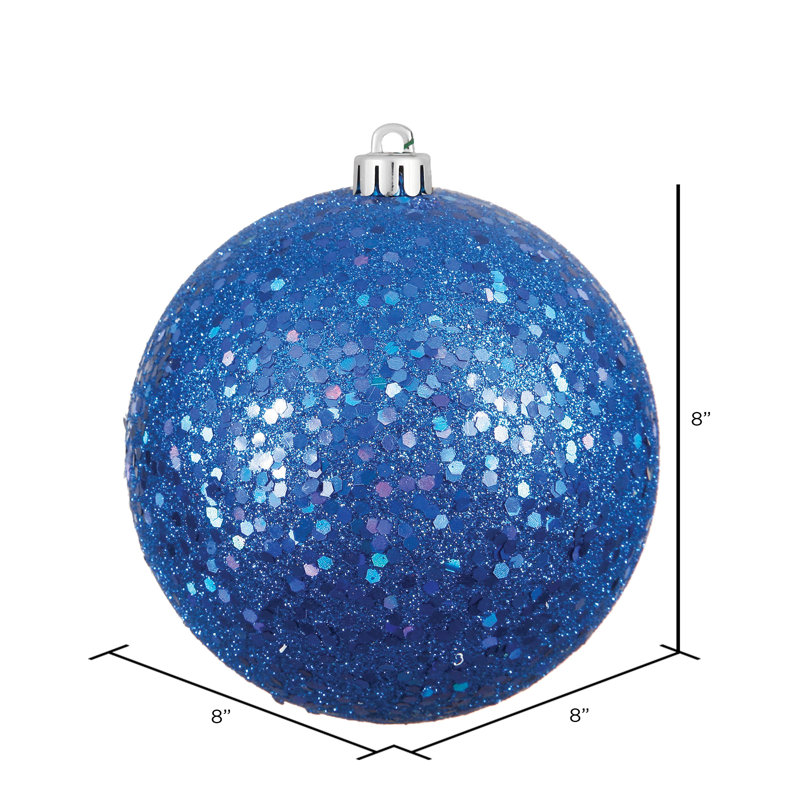 Décoration de boule décorative des Fêtes, 8", Paillette bleue