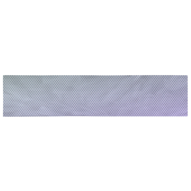 Chemin de table sirène balances Avicia, 91,5 po x 17,5 po, Polyester, Gris
