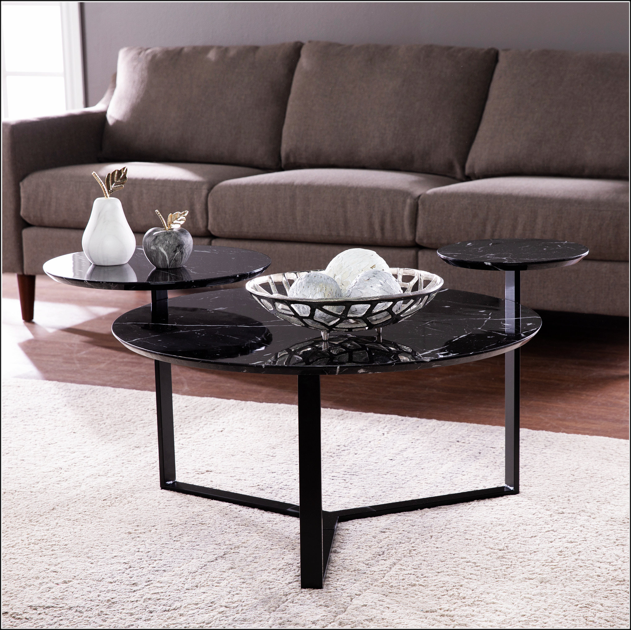 Wrought Studio™ Najmo Faux Marble Cocktail Table | Wayfair