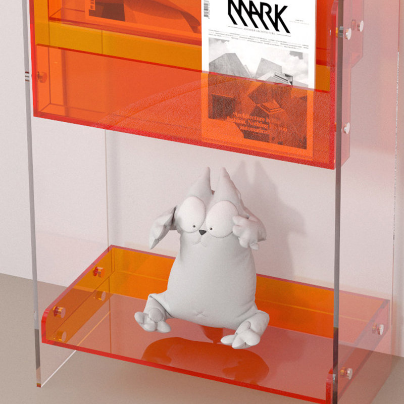 Modern Acrylic Floor Bookshelf