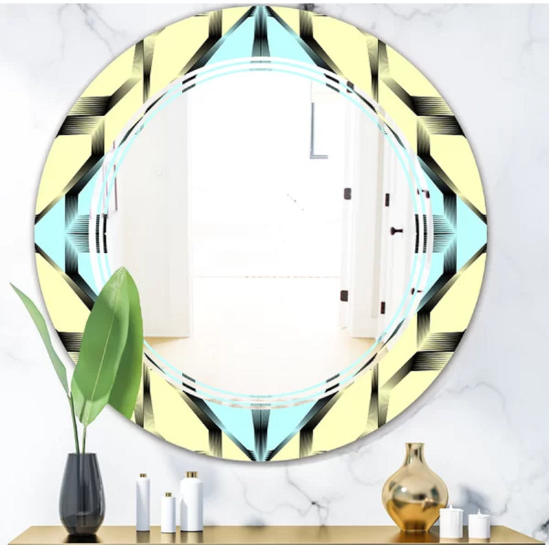 Miroir mural moderne triple C Fashion Ornament, 23,6 po x 23,6 po