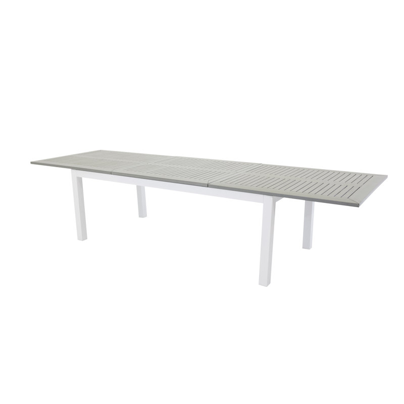 Jayesh Rectangular Extendable Outdoor Dining Table , cm W cm D, White, H74 x L224 x W100cm
