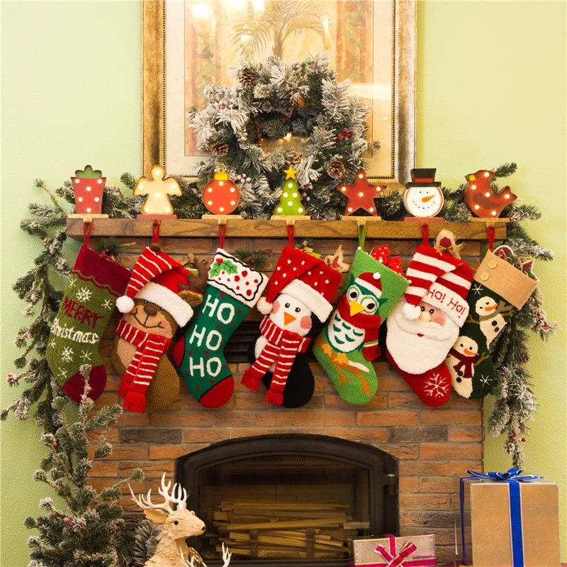 Chaussette de noël père noël ho 3d ho