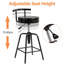 Maldonado Swivel Upholstered and Faux Leather Adjustable Height Bar Stool