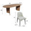 Nina 6 - Person Solid Oak Oval Dining Set-1951576047