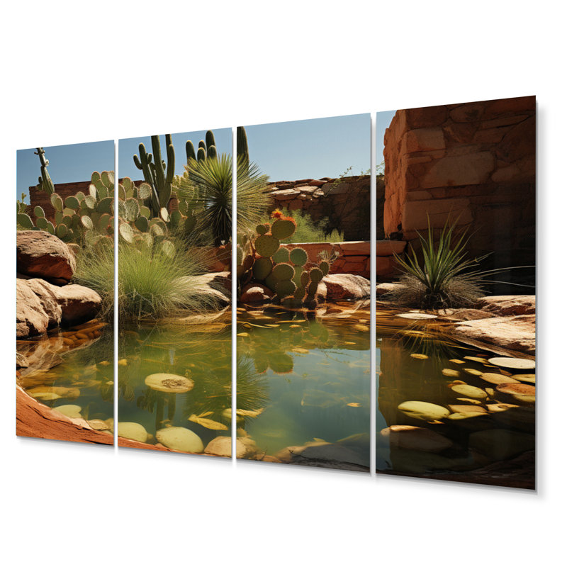Ensemble de décorations murales en métal Desert Oasis II - Paysages