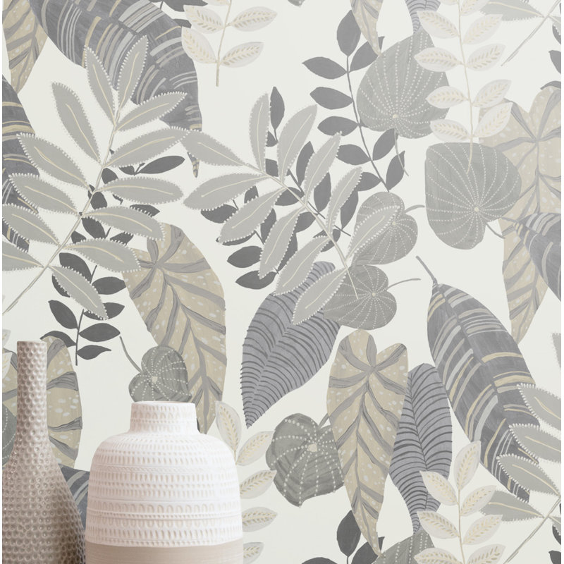 Rouleau de papier peint L 27 pi x l 27 po Carolo, Gris