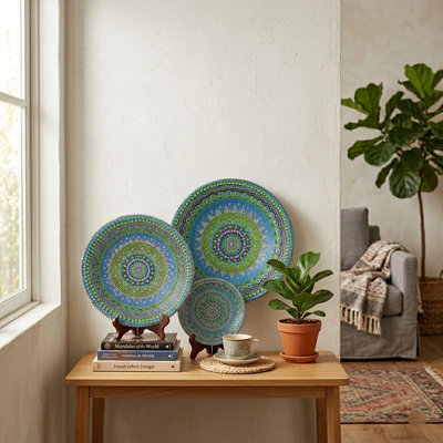 Boho Abstract Wall Decor on Ceramic