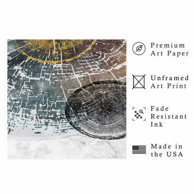 «Botanical Tree Rings II», reproduction d'art sans cadre