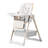 High Chair With - Tip Base, Five Point Belt, Silent Lockable Wheels, Comfort Design, White Multi Functional Foldable Feeding For 6 Months To Years, Tray, 5 Level Adjustment-1015615705