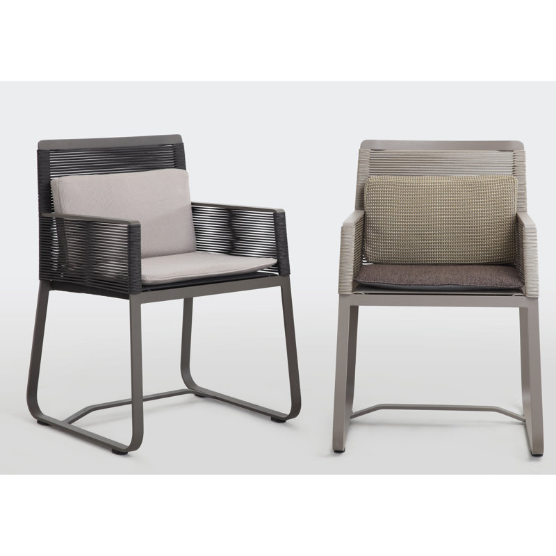 Outdoor Dining Armchair, Beige Gray, Beige/ Stinson 181