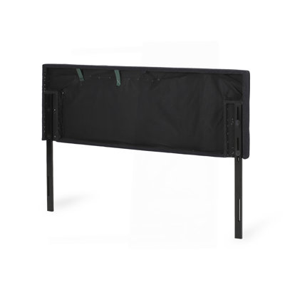  Headboard, Linen Upholstered Headboards With Metal Leg, Square Stitched Design, Adjustable Height Headboard In Bedroom