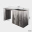 Bureau d'ordinateur avec tiroirs, rangement de coin moderne pour bureau à domicile avec table extensible, bureau d'écriture bureau pour la maison, le bureau
