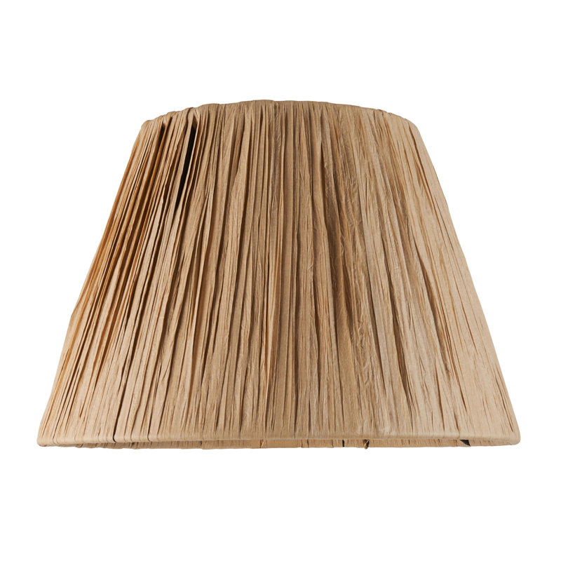 Raffia Lamp Shade finished in Natural Raffia, 16cm H x 14cm W x 24cm D