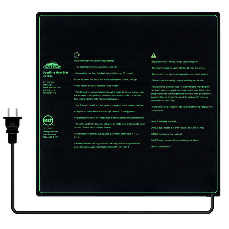 20 in. x 20 in. Waterproof Seedling Heat Mat