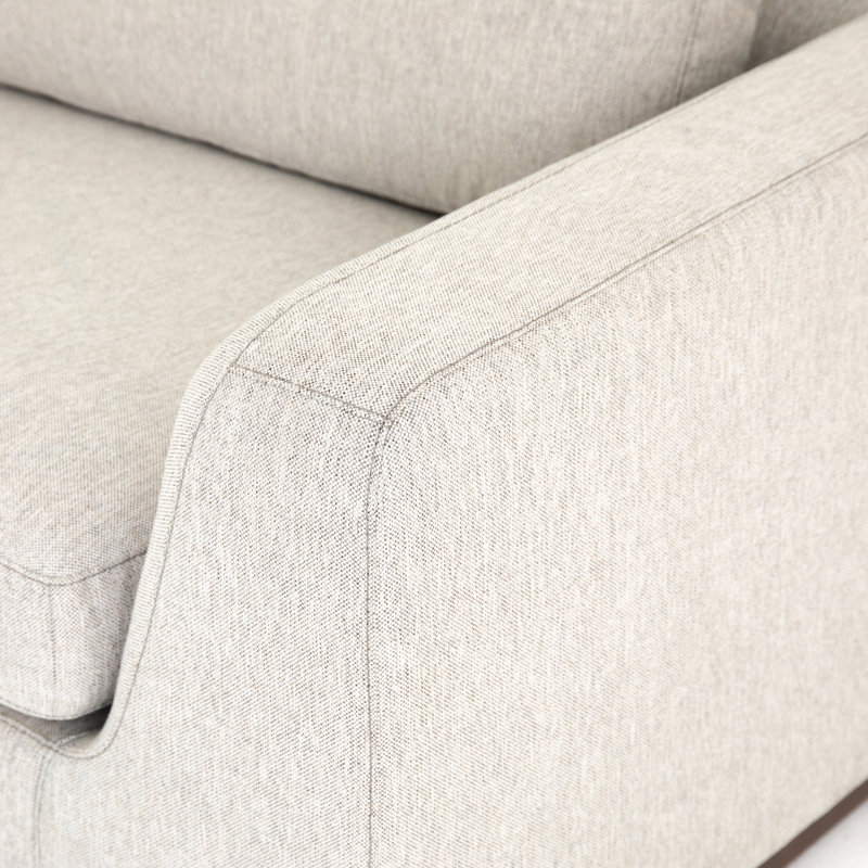 Berger Upholstered 98'' Sofa, Aldred Silver