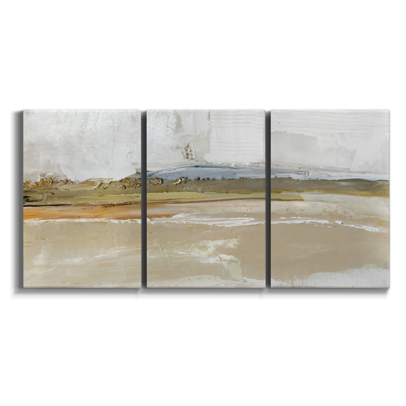 Paysage marin près de Fecamp, 1881 - Toile encadrée à pièces multiples, H 60 po x l 120 po x P 2 po