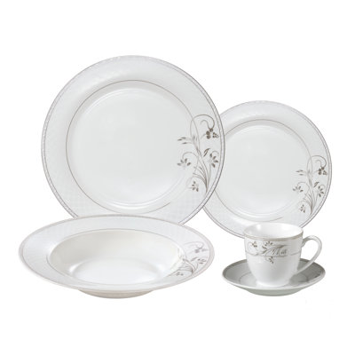 Piece Porcelain China Dinnerware Set - Service for 4