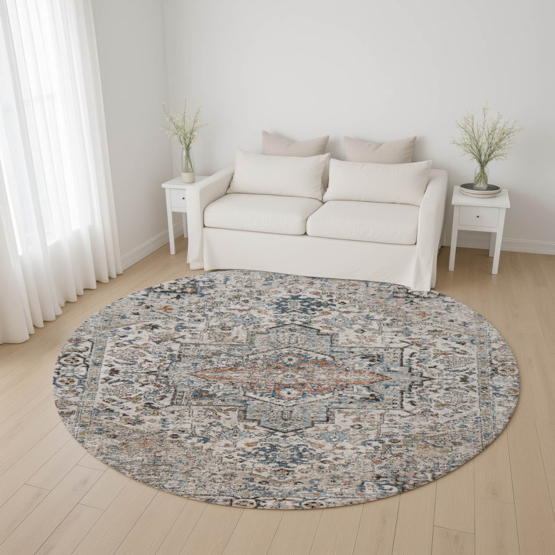 Tapis Global Premium lavable à la machine AMF1767, Rond 8 pi