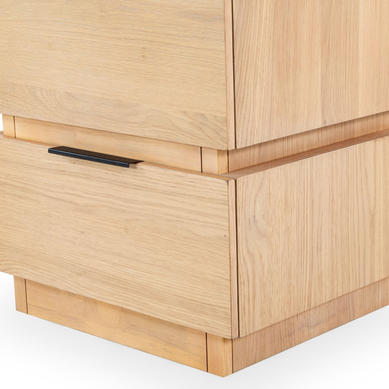 Titus 2 Drawer Nightstand, Oak