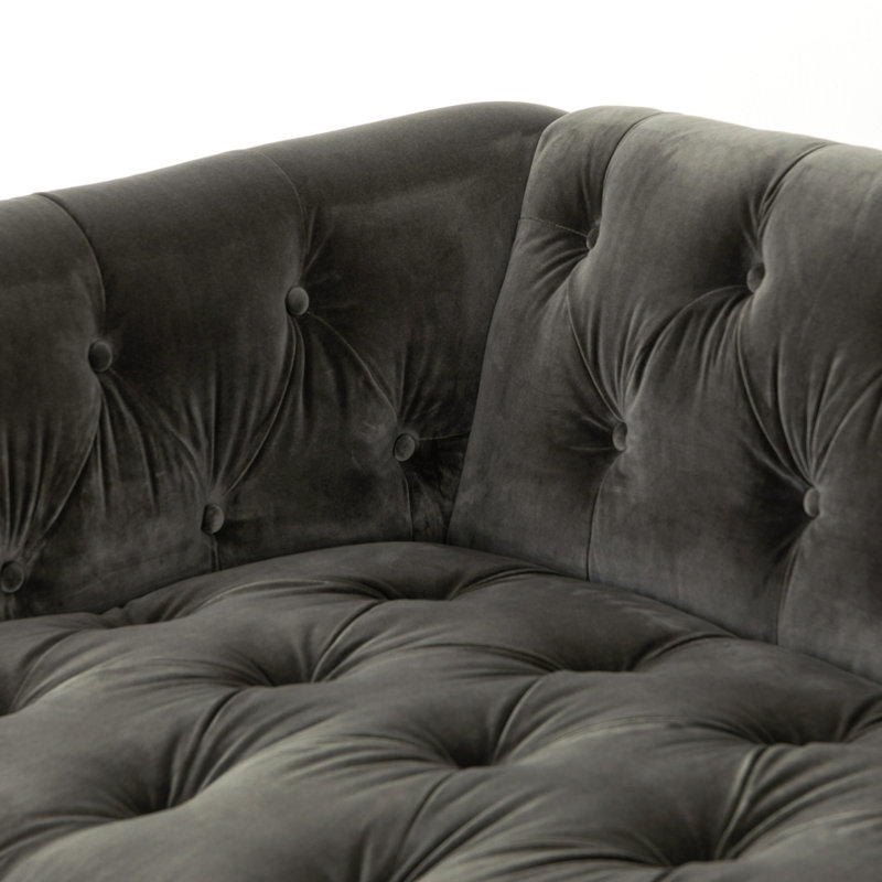 Maxx Velvet Sofa, Sapphire Birch