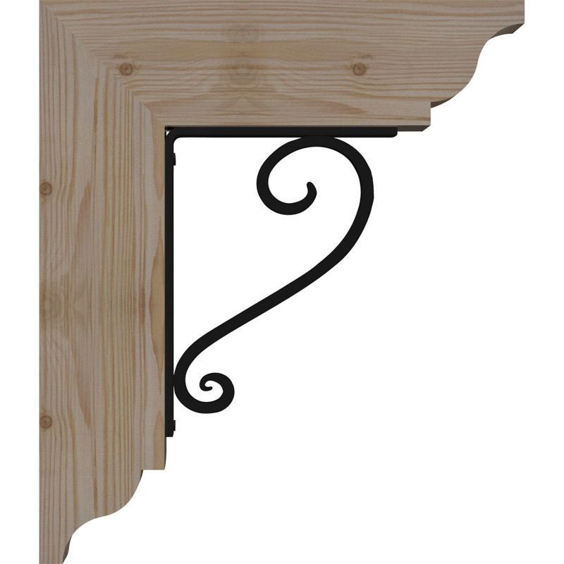 Support de fer traditionnel à triple support Edwards, H 16 po x P 13 1/2 po, 4"W x 4"T Douglas Fir (Rough Sawn)