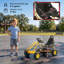 Karting pour enfants, karting à pédales 4 roues avec volant, siège réglable, frein à main de sécurité, voiture électrique extérieure pour garçons et filles de 3 à 6 ans, jaune