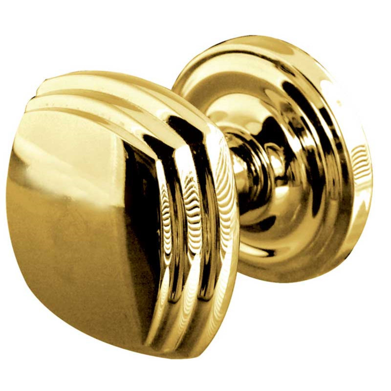 Villandry Passage Door Knob, Polished Brass