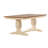  5-Piece Solid Wood Rectangle Extendable Dining Set In Cream & Brown With Gear Driven 18" Takeout Leaf (seats 4-6 people)-1096473293-1096473294-1096473295