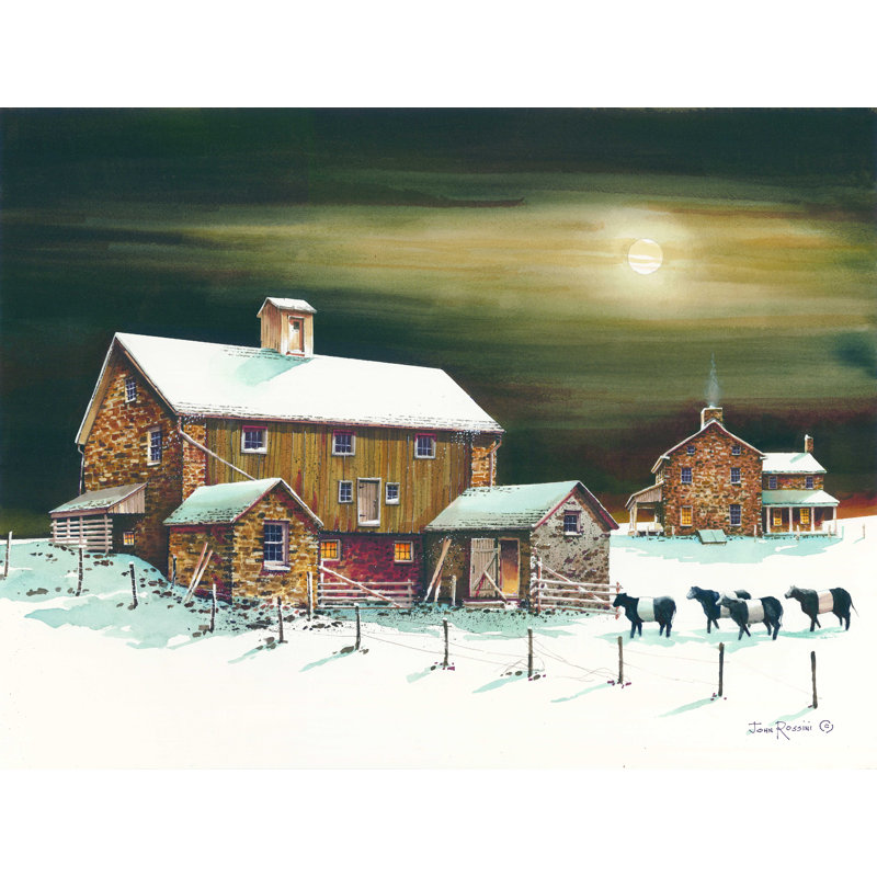 Loup loup - reproduction sur toile tendue, H 18 po x l 24 po
