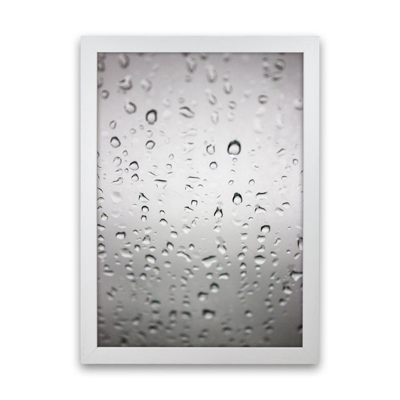 Touch of Rain 1 Piece Wall Art, 34cm H x 25cm W x 3cm D, White Framed
