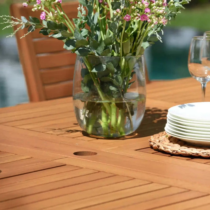 Anautica 8 - Person Patio Dining Set with Extendable Rectangular Table