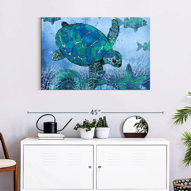 Brampt Ocean Blues, 24" H x 36" W