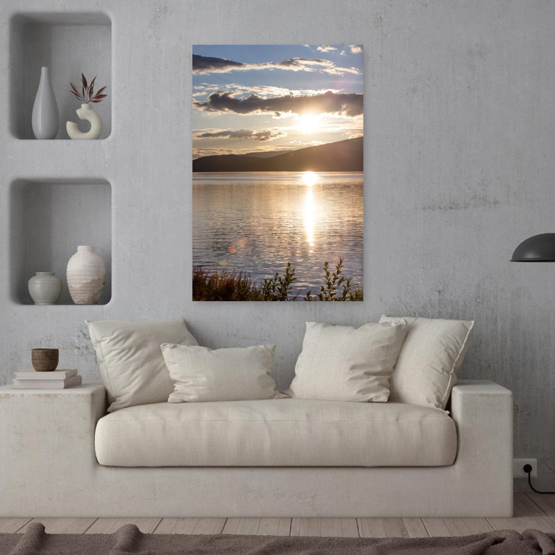 Art contemporain, art contemporain abstrait au lever du soleil, H 36 po x l 24 po