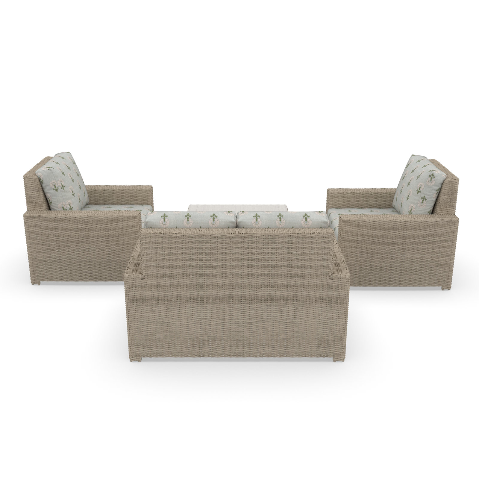 Henri 4-Person Sunbrella® Patio Seating Group, Mira Celeste