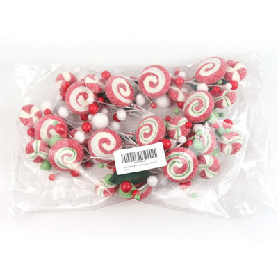 Set of 12 Assorted Sugar Lollipop Christmas Candy Mix