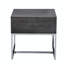 Table d'appoint avec rangement en chêne gris et chrome