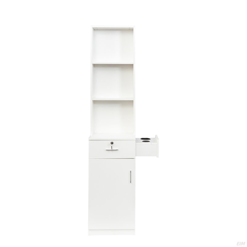 Bureau à cheveux moderne et simple, rangement multicouche, grand espace de rangement, armoire de rangement (armoire), Blanc