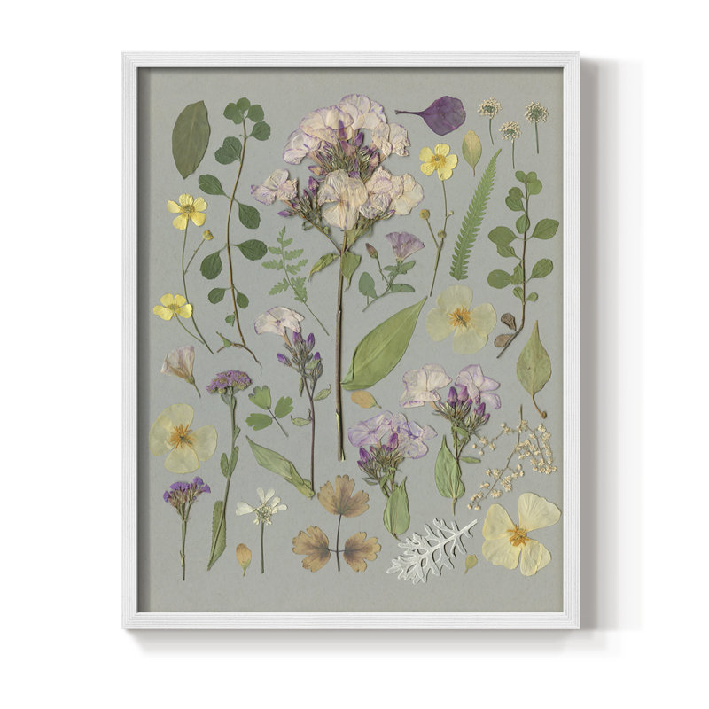 Organic Study I Framed Print - Solid Wood, 15" H x 12" W, White