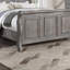Grey Sleigh Design Headboard FB 1pc Eastern King Size Panel Bed Beautiful Wooden Bedroom Furniture Antique Grey Oak Finish