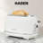 HADEN Ivory Stainless Steel Heritage Coffee Machine & 2-Slice Toaster