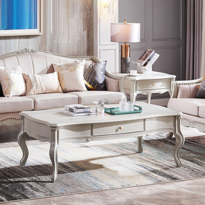 American simple solid wood storage coffee table