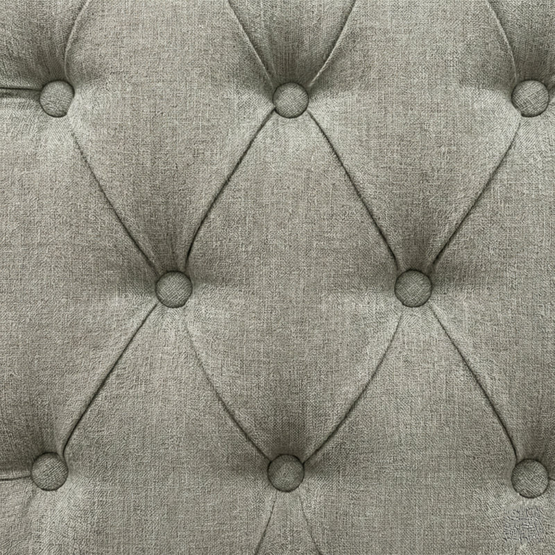 Chaise d'appoint rembourrée à dossier roulé Monarda, Gris