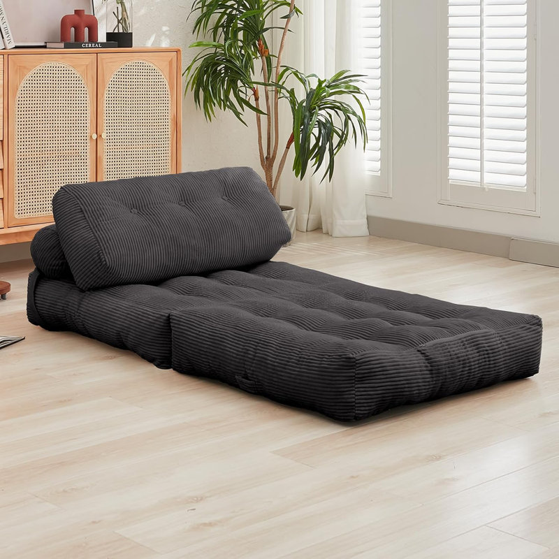 Canapé-lit Corduroy, Gris