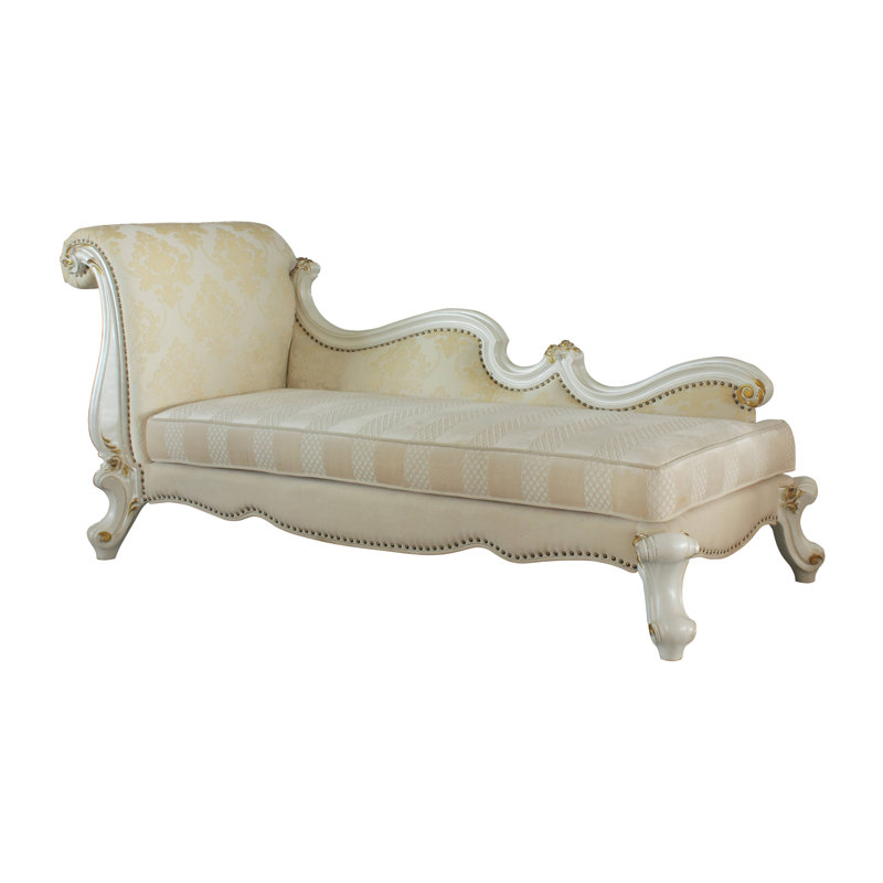 Chaise longue en tissu avec 2 coussins