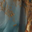 Rideau occultant et abstrait en spirale - bleu sarcelle-107808742